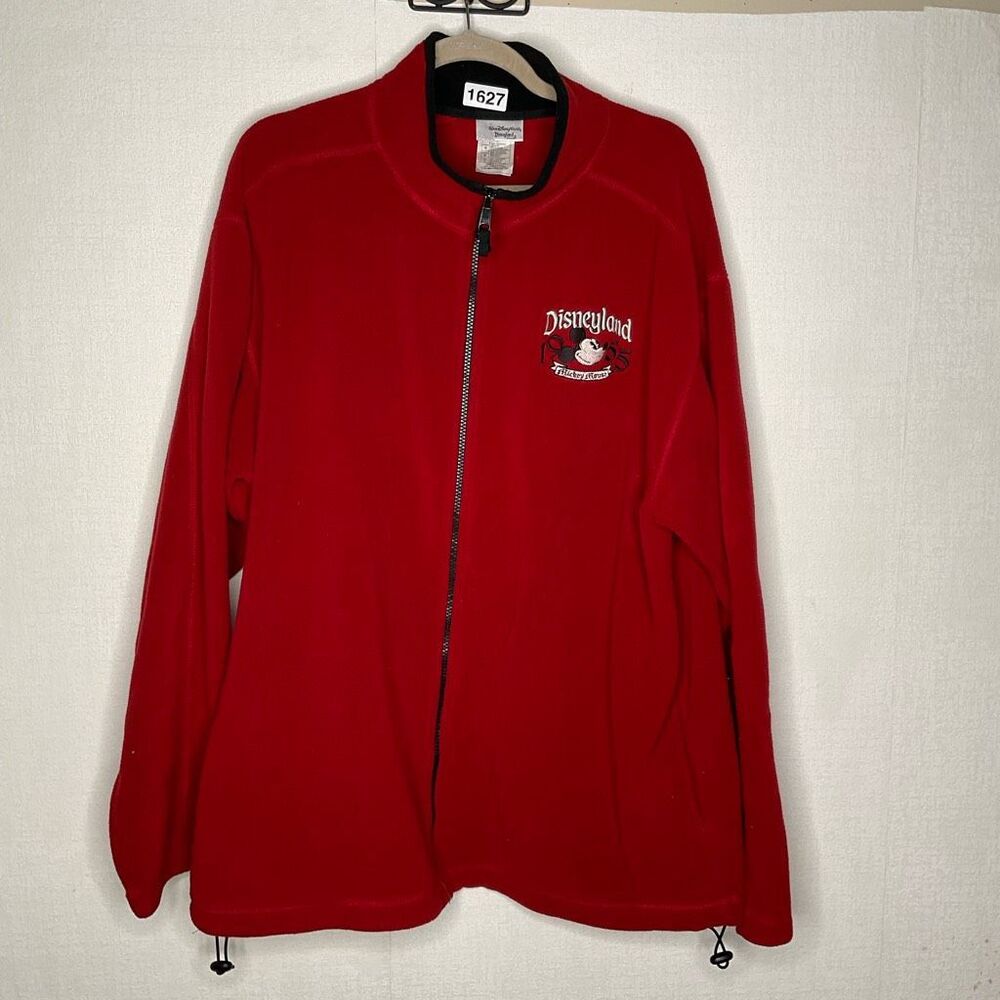 Vintage Walt Disney World Resort Jacket Mens L Mickey Mouse 1971 Fleece Full Zip
